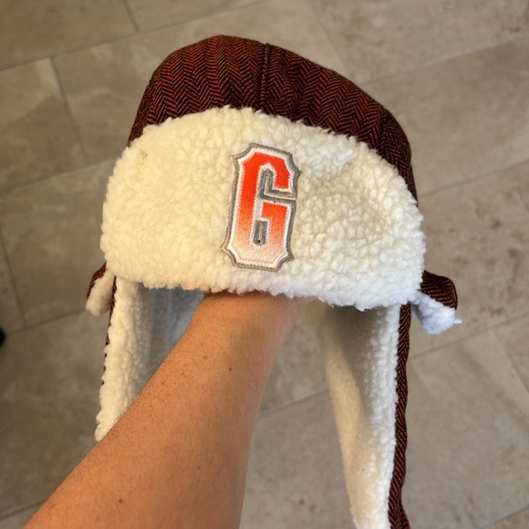 SF Giants baseball Trapper hat cold weather bear fleece hat ear warmer - Picture 2 of 6